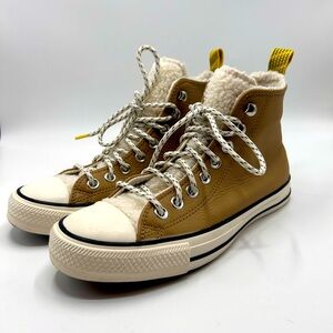 Converse CTAS Nomad Khaki Sherpa Lined/ Bitter Lemon, Women’s Sz 8.5